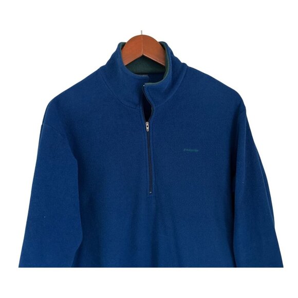 Patagonia Mens Blue Synchilla Fleece Quarter-Zip Pullover Jacket Size Large - Picture 4 of 8